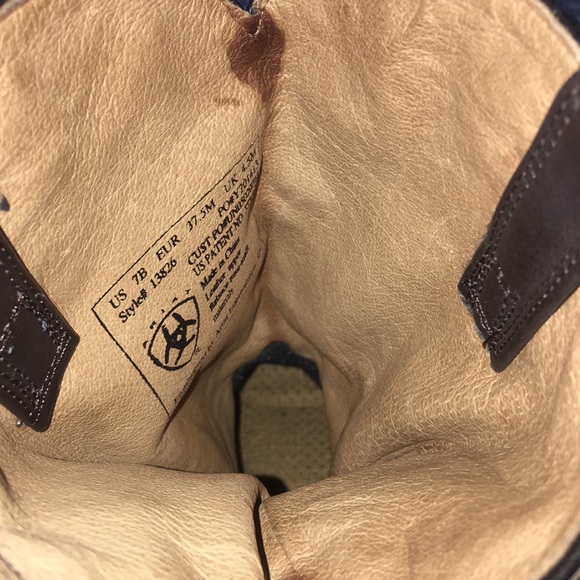 Ariat Ginger Leather Croc Embossed Slouch Boot - Picture 9 of 10